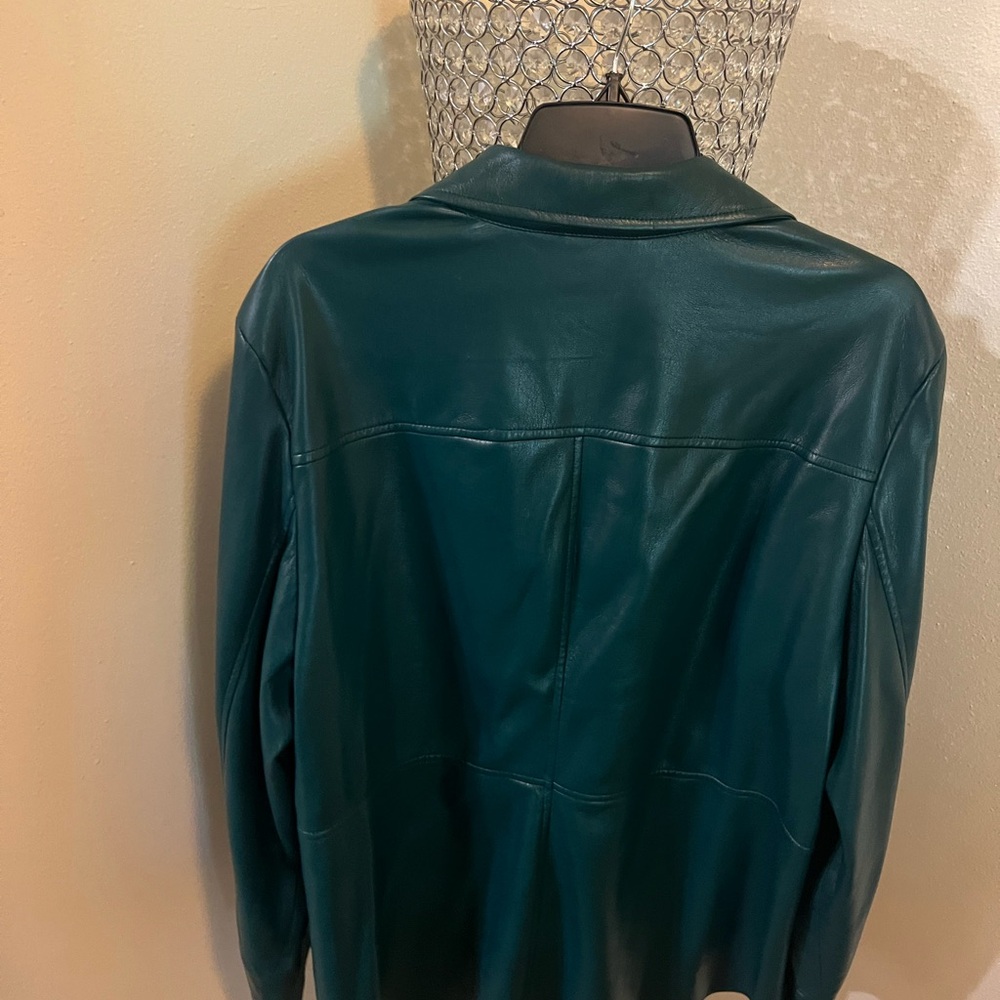 Chico's Teal Leather Jacket